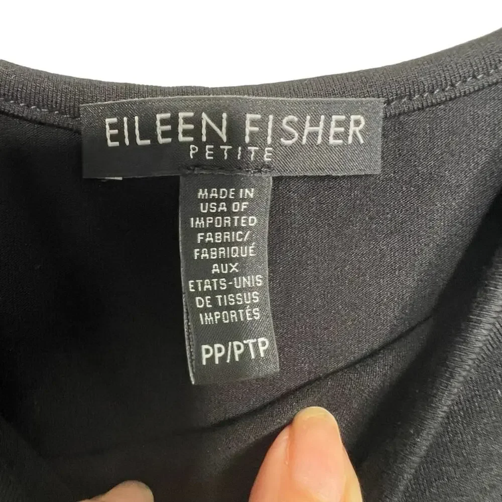 Eileen Fisher Black Tank Top Size Petite